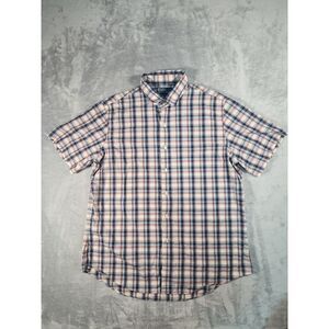 Polo Ralph Lauren Shirt Mens XL Red White Blue Bradford Custom‎ Fit Plaid Cotton